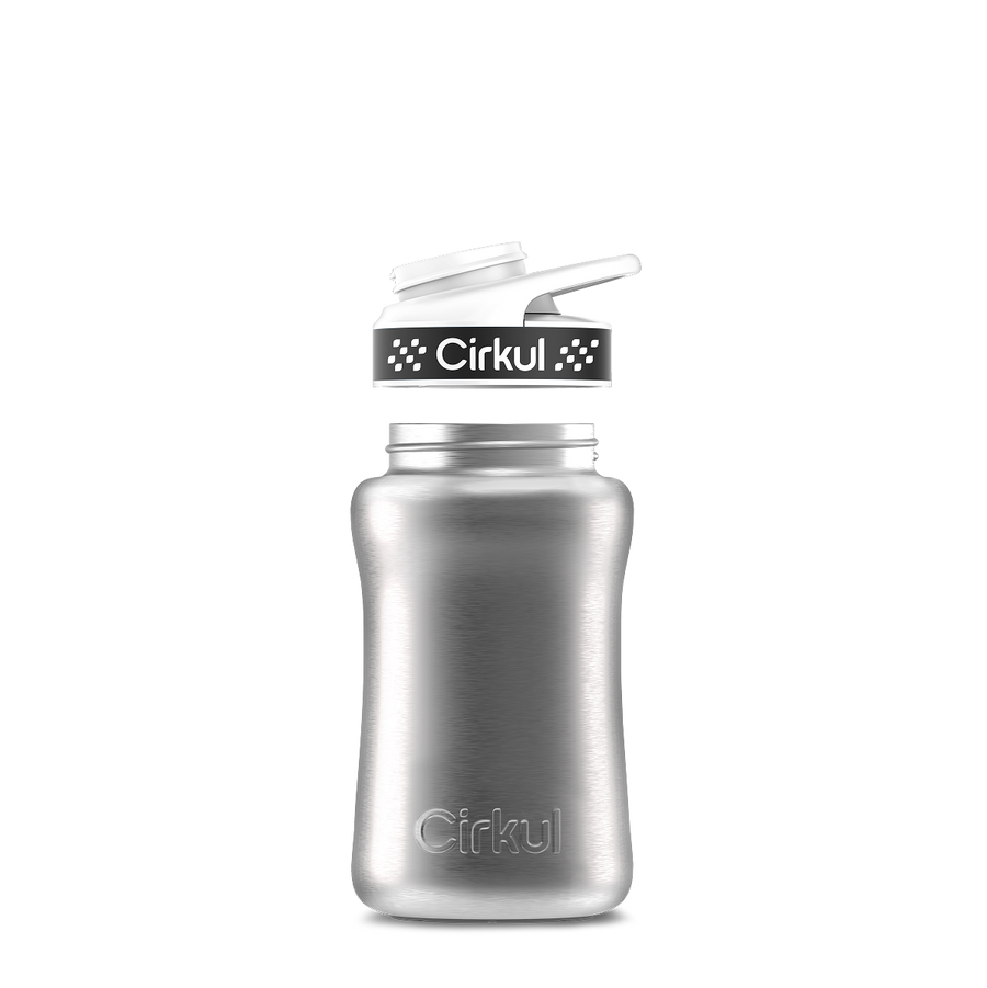 12oz. Stainless Steel Bottle & Comfort Grip Lid