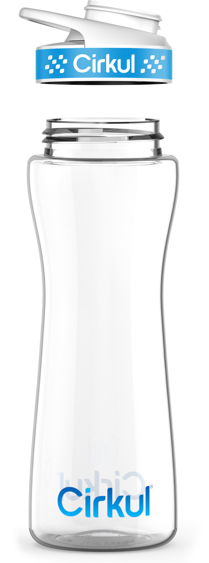 FREE 22oz. Plastic Bottle & Blue Comfort Grip Lid